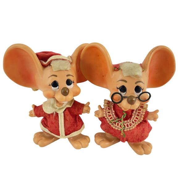Vintage 1970s Roy Des Topo Gigio Mouse Christmas Coin Bank Toys Pre-Owned